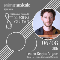 Violão de 8 cordas. Concerto dia 06/08 no teatro Regina Vogue. Palestra no PPGMUS dia 07/08.